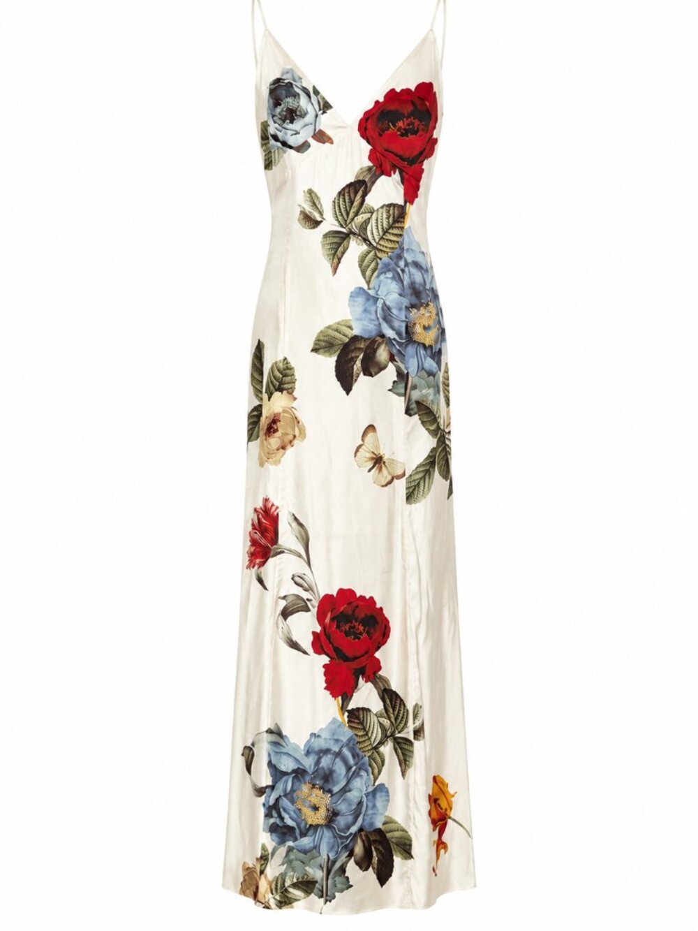 NWT ALICE + OLIVIA JULIETTA FLORAL SATIN SLIP DRESS - Picture 2 of 4